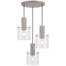 Orla Ribbed Glass 3 Light Cluster Pendant